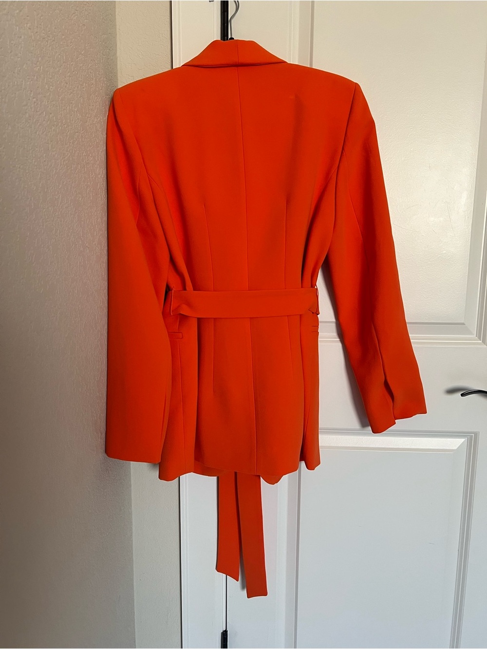 NWT Zara Orange Belted Tuxedo Blazer & Trouser Suit Set Size M - Picture 3 of 13